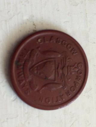 Old Glasgow Corporation Tramways Token Coin
