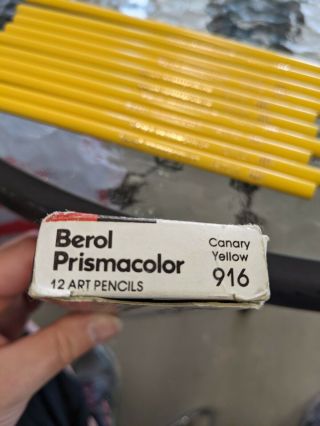 Berol Prismacolor Eagle Art Pencils Canary Yellow 916 10 Pencils