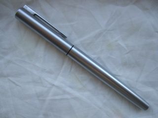 Waterman Fountain Pen,  Brushed Steel C.  1970s - Full Order
