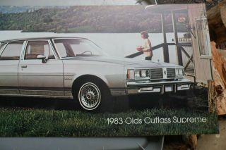 1983 Oldsmobile OLDS CUTLASS Dealer Showroom Sign Promo Poster 32x13 3