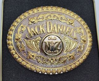 Jack Daniels Belt Old No 7 Brand Buckle 2003 In 1st In Series Collectors Tin 2