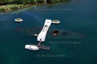Photo Aerial 5 " X 7 " : Pearl Harbor: The Uss Arizona Memorial