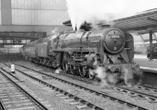 Photo British Railways Steam Locomotive Class 6mt 4 - 6 - 2 72005 Carlisle Citadel