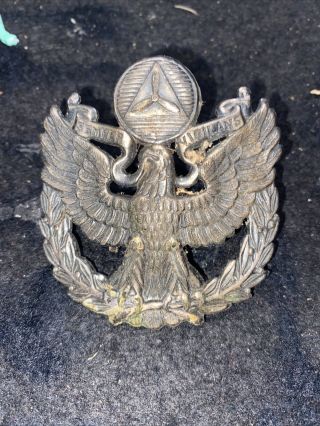 Vintage Army Air Force Us Civil Air Patrol Semper Vigilans Hat Badge
