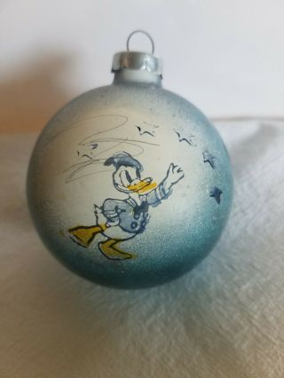 Vintage Donald Duck Mercury Glass Christmas Ornament