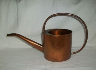 Vintage Solid Copper Watering Can Handle & Long Spout Indoor Plants And Garden