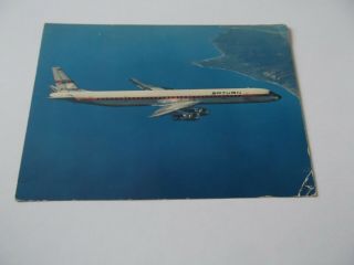 Airline Issue Saturn Airways Dc8 - 61 Postcard : Us Carrier