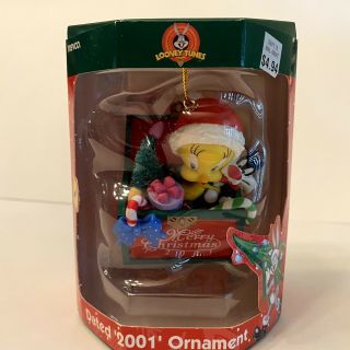 Looney Tunes Tweety And Sylvester Ornament Dated 2001