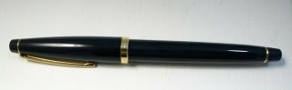 Cross Black/gold Fountain Pen With Extra Ink And Converter