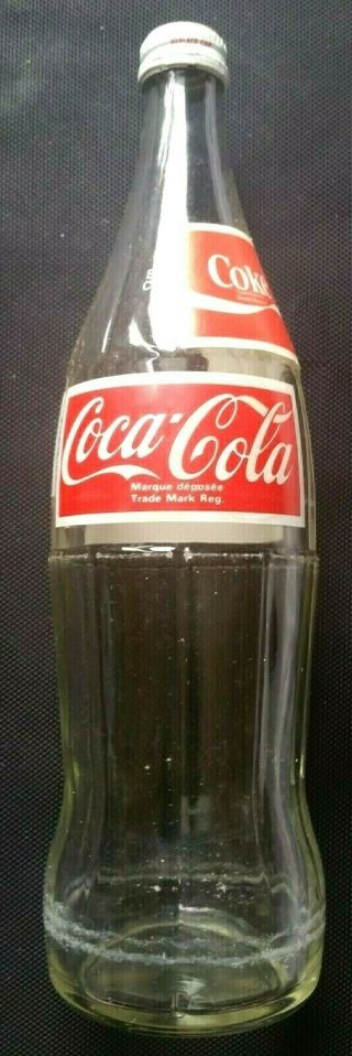 Coca Cola Bottle Canada (french / English) 750ml 69cents Paper Label Empty