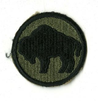 92nd Infantry Division Ripple Weave White Back Patch Wwii Vintage Italy Europe
