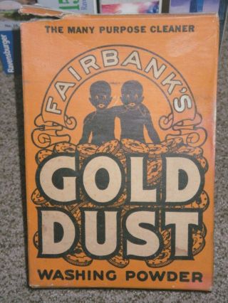 Americana Fairbanks Gold Dust Twins Washing Powder Soap 2 Lb Box Lever Bro.