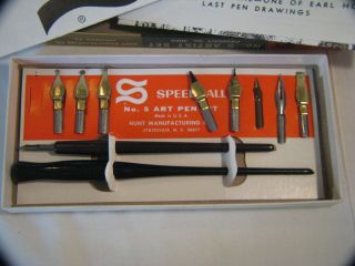 Vintage Hunt Speedball No.  5 Artist Set N0.  3065 Calligraphy Lettering And Drawing