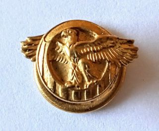 Ww2 Us Ruptured Duck Eagle Honorable Discharge Brass Lapel Pin Button