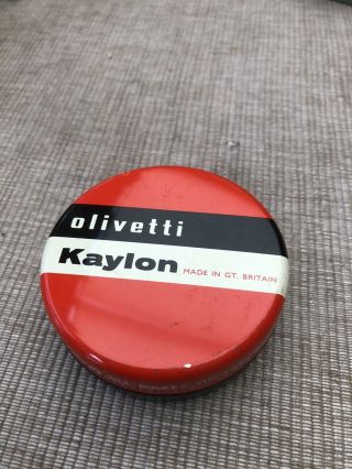 Tinned Vintage Olivetti Red And Black Typewriter Ribbon.