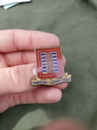 Wwii Us Army 466th Anti Aircraft Artillery Battalion Dui Di Crest Pin