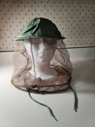 Early Viet Nam War 1967 Us Army Hat With Mosquito Netting Insect Headset