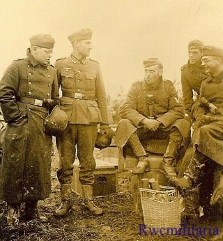 War Ready Group Wehrmacht Soldiers In Field W/ Basket Loaded W/ Hand Grenades