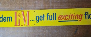 Door Push “ SMOKE L & M Get Exciting Flavor” Plate Sign Not Tin - Advertising 3