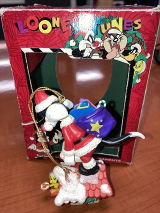 Matrix 1996 Looney Tunes Christmas Ornament Santa Sylvester Tweety Bird 9603851