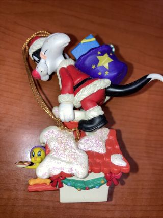 Matrix 1996 Looney Tunes Christmas Ornament Santa Sylvester Tweety Bird 9603851 2