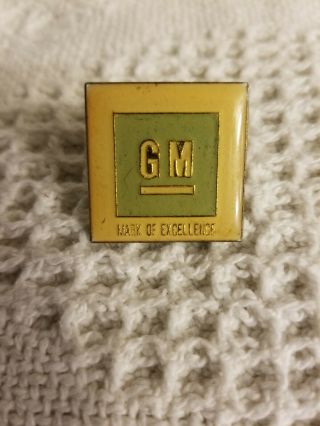 Vintage Gm General Motors Mark Of Excellence Hat Lapel Tie Pin
