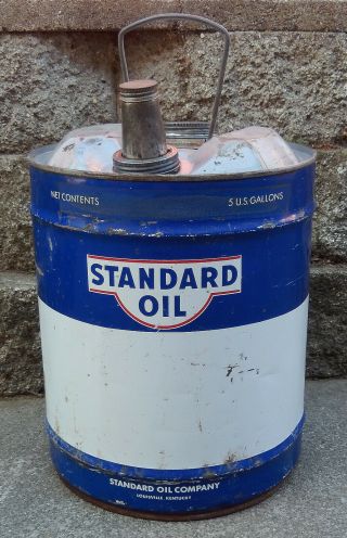 Vintage (1968) Standard Oil Co.  Louisville,  Kentucky 5 Gallon Gas Can