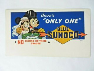 1939 Sunoco Oil & Disney Blotter Mickey Minnie Bride Groom " Only One " 12233