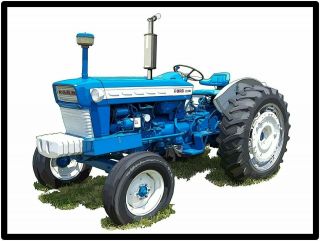 Ford Tractors Metal Sign: Model 5000 Featured - Large Size