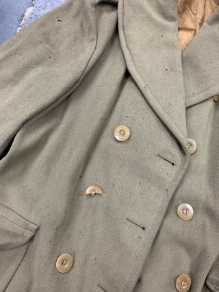US Army Melton Wool Mackinaw Officer Coat WWII 30s 40s Tailored 2