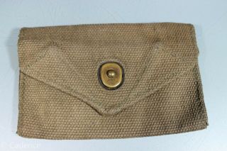 Us Ww2 First Aid 1st Aid Carlisle Bandage Pouch.  Missing Hooks.  Unmarked.  Mi460