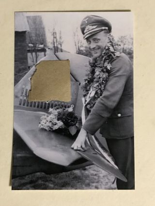 Vintage - Photo Of German Fighter Pilot.  1940’s.  Reprint
