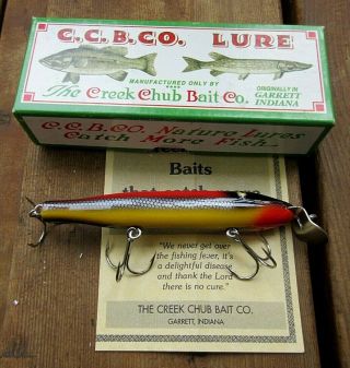 Vintage Limited Ed Creek Chub Pikie Minnow In Silver Sides Rainbow Fishing Lure