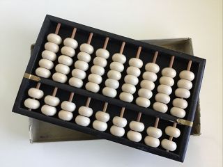 Vintage Japanese Abacus Black White