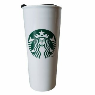 2014 Starbucks 16 Oz.  Coffee Mug Cup White Ceramic Travel Mermaid Tumbler
