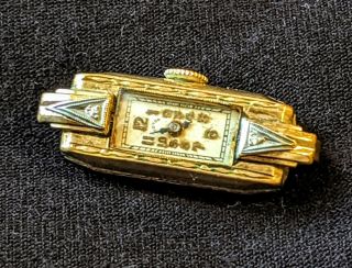 Vintage Art Deco 10k Rolled Gold Swiss Made Croton Ladies Watch 1940s Or Earlier