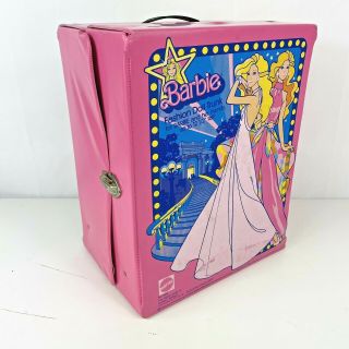 Vintage Mattel Superstar Barbie 1977 Pink Fashion Doll Trunk Case 1004 Bl15