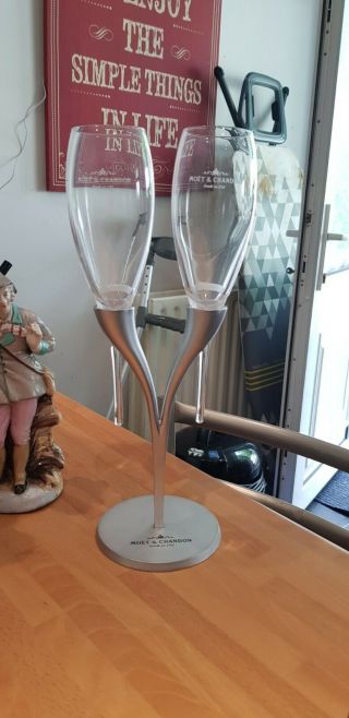 Vintage Moet & Chandon Metal Champagne Glass Holder