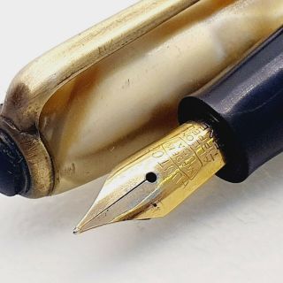 Marble styl fountain pen Stylus 10 piston filler 1960 ' s vintage Hungary 3