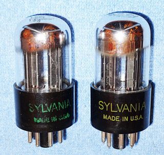 2 Sylvania 6sn7gta Vacuum Tubes - 1950 