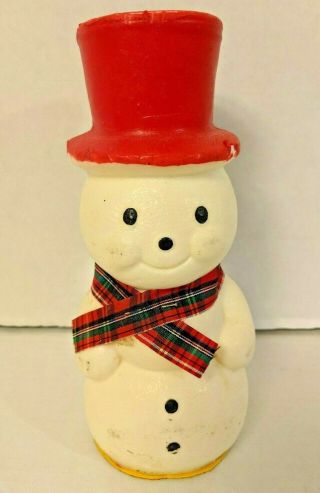 Suni Snowman Vintage 8 Inch Christmas Candle
