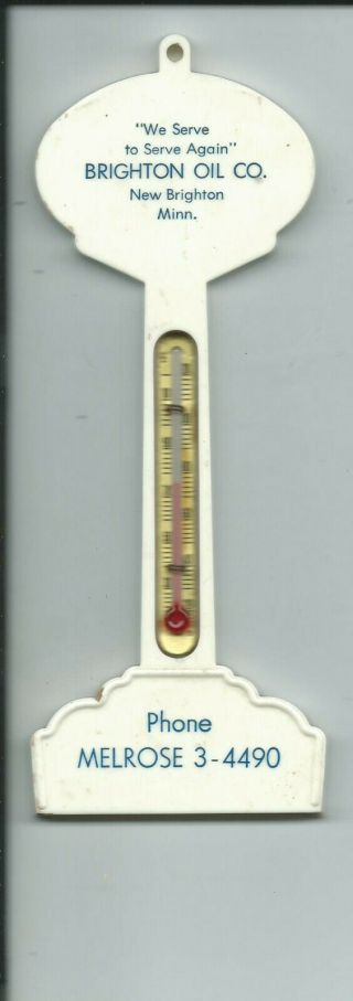 Pole Sign Thermometer,  Brighton Oil Co.  Brighton,  Minn.