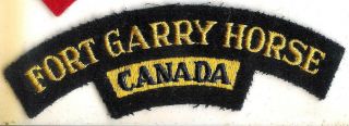 Canadian Army Fort Garry Horse Battle Dress Shoulder Flash