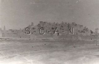 Wwii Ger Luftwaffe Large Rp - Afrika Korps - Dak Lt Aa Unit - Libya - Desert Ruins