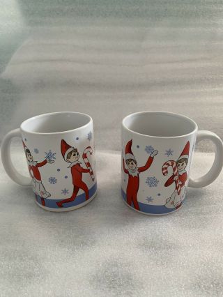 Set Of 2 Elf On The Shelf Mugs