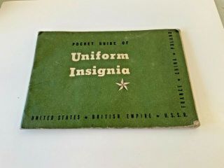 Pocket Guide Of Uniform Insignia U.  S.  Army 1943