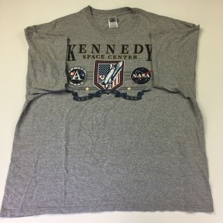 NASA Kennedy Space Centre Apollo Mens T Shirt Size 2XL Vintage Rare Crew Neck 2