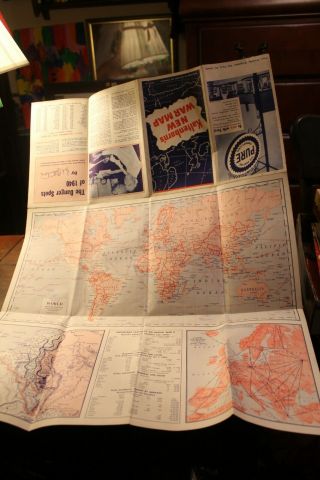 1940 Wwii Pure Oil Map Kaltenborn 