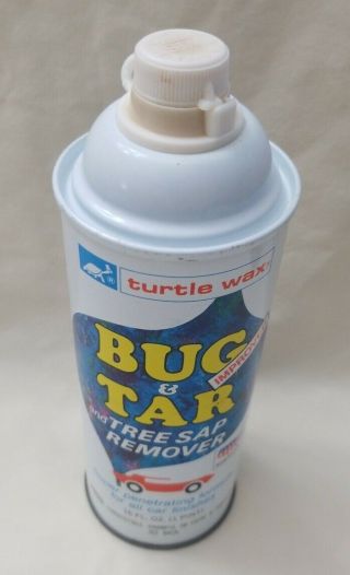 Empty Can Vintage Turtle Wax Bug & Tar And Tree Sap Remover Red Car Movie Prop