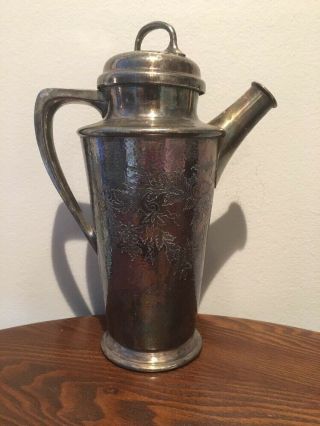 Vintage Reed & Barton Silver Plated Cocktail Shaker Pitcher 24 50 Oz